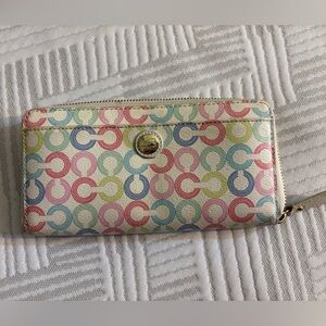 Coach multicolor wallet